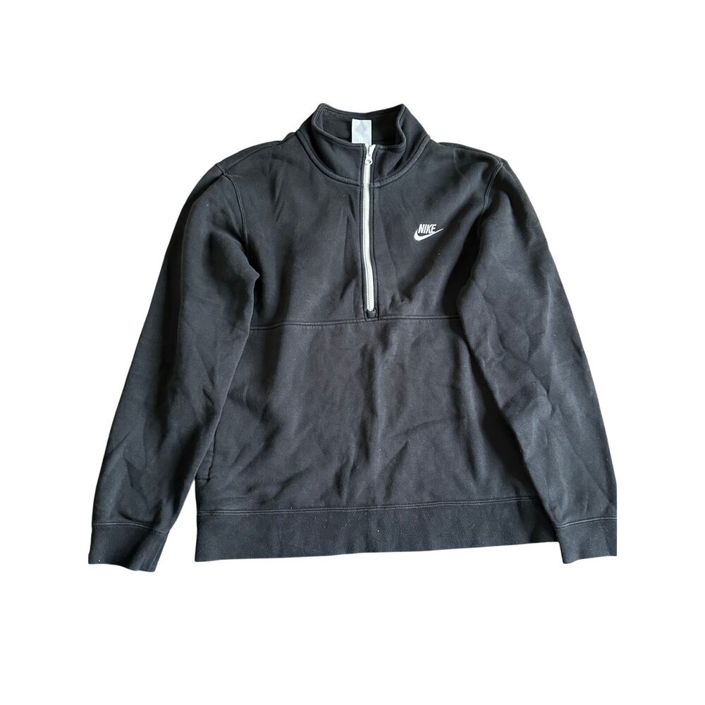 NIKE Men's Sportswear Club Fleece Half Zip Sweatshirt Size M In Black